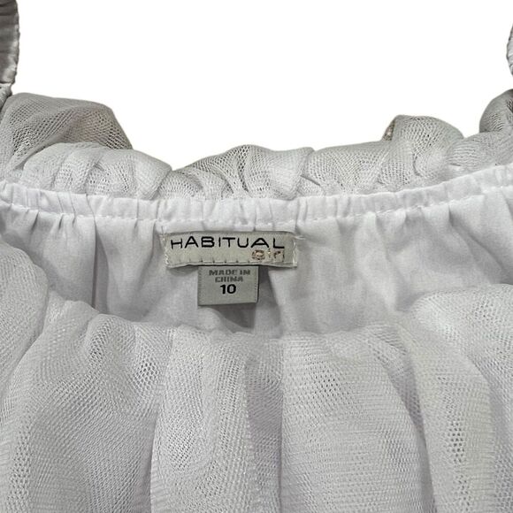 Habitual Girl White Mesh Multi Tier Cold Shoulder Tank Top 10 - Picture 2 of 2